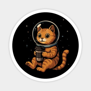 Caffeinated Space Cat Magnet